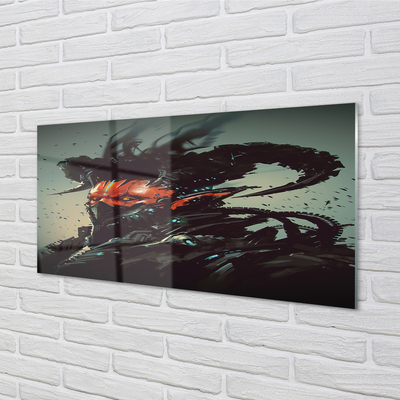 Painel de vidro Uma figura sombria e assustadora