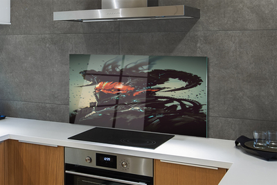 Painel de vidro Uma figura sombria e assustadora