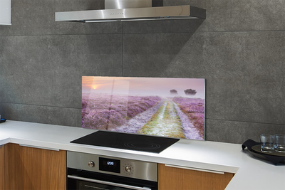 Painel de vidro Campo de urze