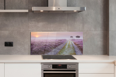 Painel de vidro Campo de urze