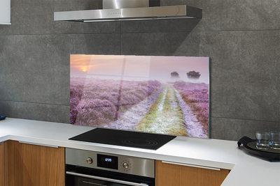 Painel de vidro Campo de urze