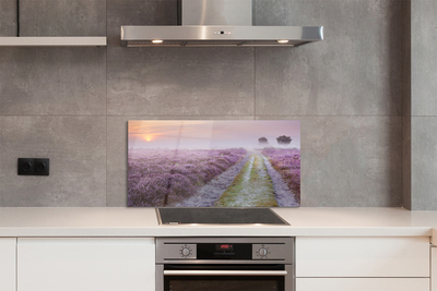 Painel de vidro Campo de urze