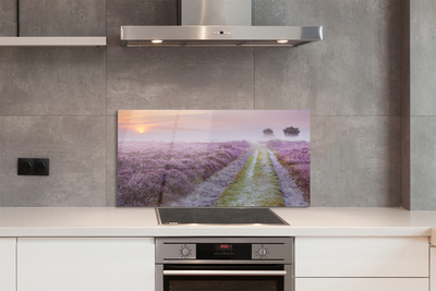 Painel de vidro Campo de urze