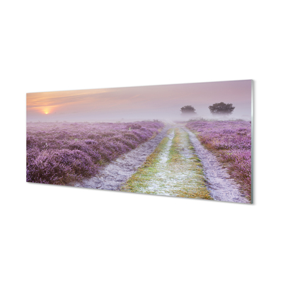 Painel de vidro Campo de urze