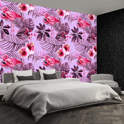 Mural de parede Folhas de flamingos
