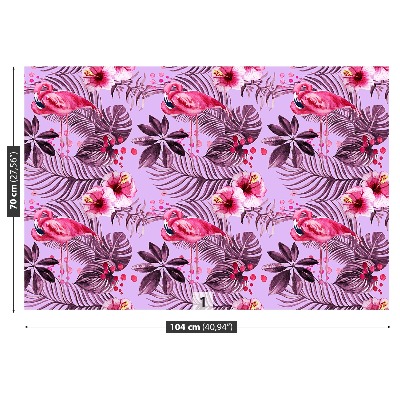 Mural de parede Folhas de flamingos