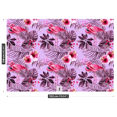 Mural de parede Folhas de flamingos