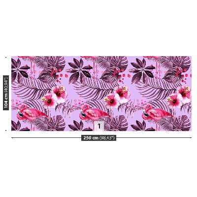 Mural de parede Folhas de flamingos