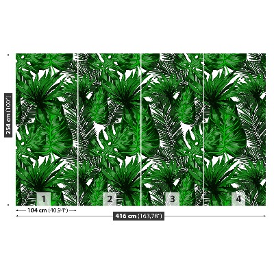 Papel de parede Folhas tropicais