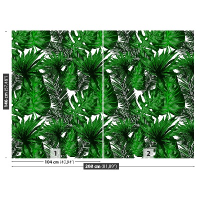 Papel de parede Folhas tropicais