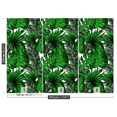 Papel de parede Folhas tropicais
