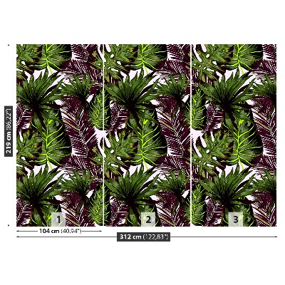 Mural de parede Folhas de Monstera