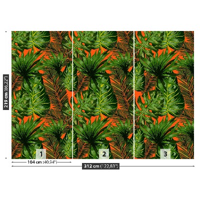 Mural de parede Folhas tropicais