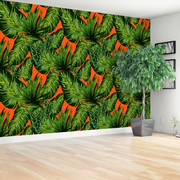 Papel de parede Folhas tropicais