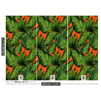 Papel de parede Folhas tropicais