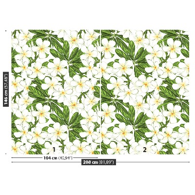 Mural de parede Flores de Plumeria