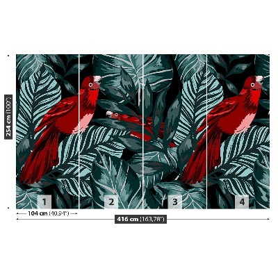 Papel de parede Folhas de papagaio