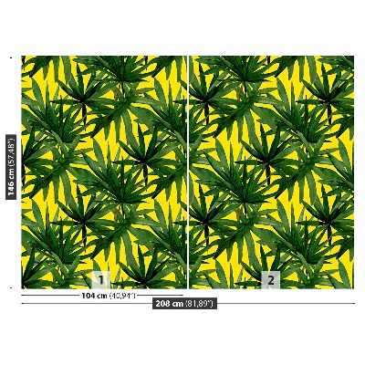 Papel de parede Folhas tropicais