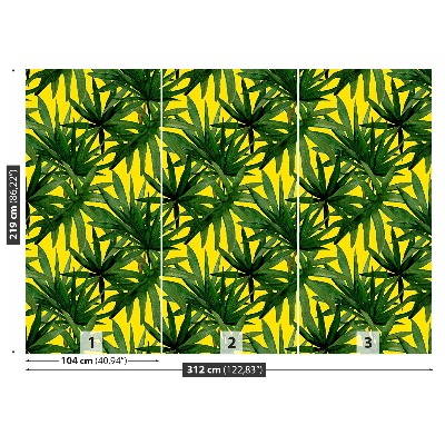 Papel de parede Folhas tropicais