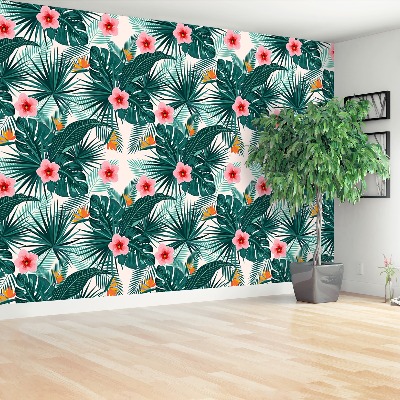 Papel de parede Folhas e flores