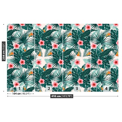 Papel de parede Folhas e flores