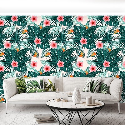 Papel de parede Folhas e flores