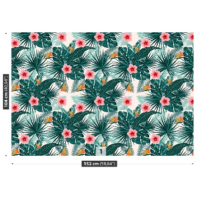 Papel de parede Folhas e flores