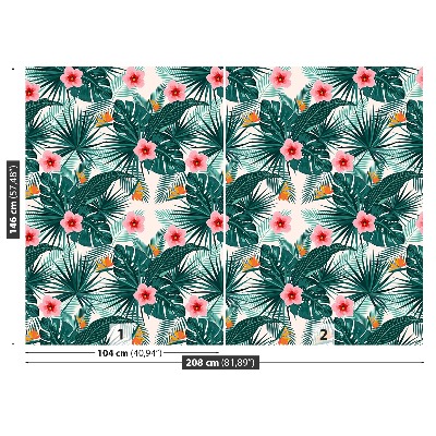 Papel de parede Folhas e flores