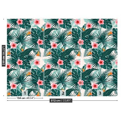 Papel de parede Folhas e flores