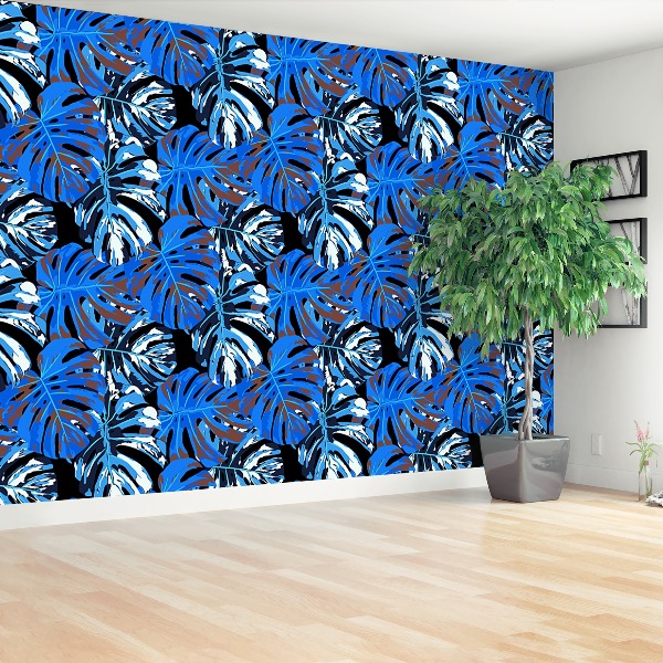 Papel de parede Folhas azuis