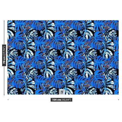 Papel de parede Folhas azuis