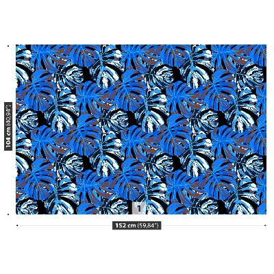 Papel de parede Folhas azuis