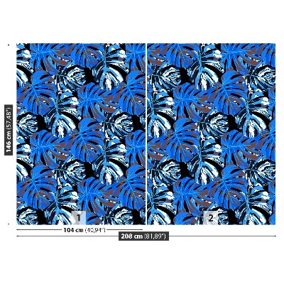 Papel de parede Folhas azuis