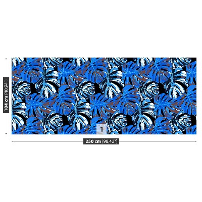 Papel de parede Folhas azuis