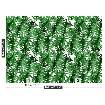 Papel de parede Folhas tropicais