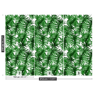 Papel de parede Folhas tropicais