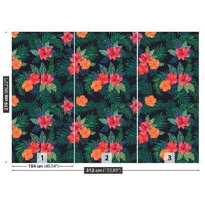 Mural de parede Flores tropicais
