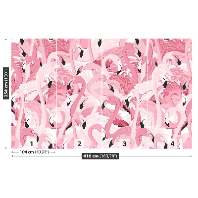 Papel de parede Flamingos cor de rosa