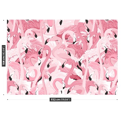 Papel de parede Flamingos cor de rosa