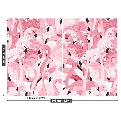 Papel de parede Flamingos cor de rosa