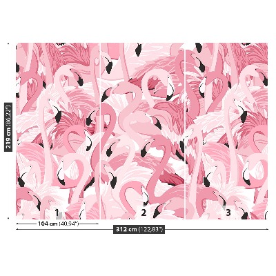 Papel de parede Flamingos cor de rosa