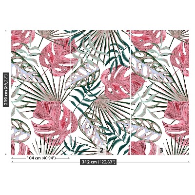 Papel de parede Folhas tropicais