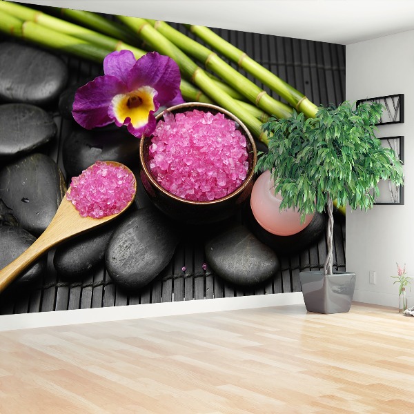 Papel de parede Pedra Zen Orquídea