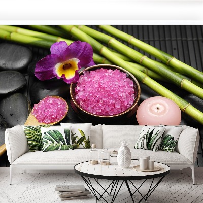 Papel de parede Pedra Zen Orquídea