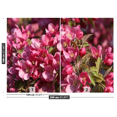 Mural de parede flores de cerejeira