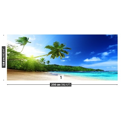 Mural de parede Praia nas Seychelles