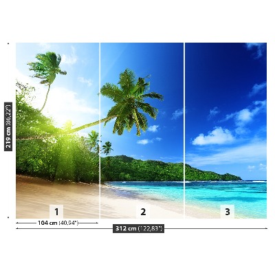 Mural de parede Praia nas Seychelles