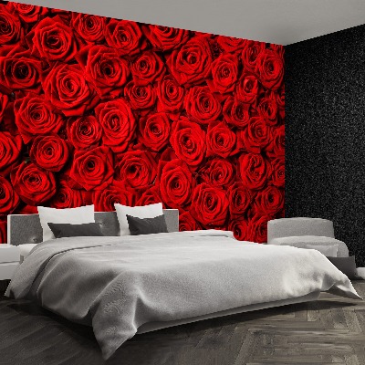 Mural de parede rosas vermelhas