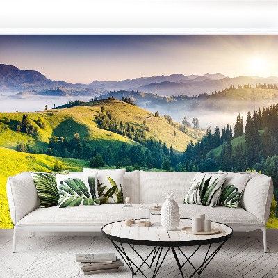 Papel de parede Pôr do sol na montanha