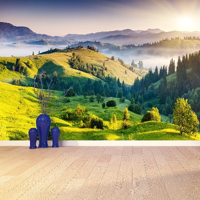 Papel de parede Pôr do sol na montanha